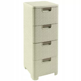Kupaonski regal s četiri ladice 4x14l CURVER STYLE krem