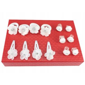   Set cvjetnih ukrasa za kosu za djevojčice cvjetni komplet za prvu pričest 14 komada