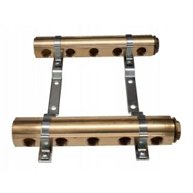   Razdjelnik od mesinga, 6 krugova, neoružan

Razdjelnik od mesinga s 6 krugova omogućuje nezavisne obvode napajanja i povratka za svaki radijator, olakšavajući kontrolu potrošnje energije za svaki radi