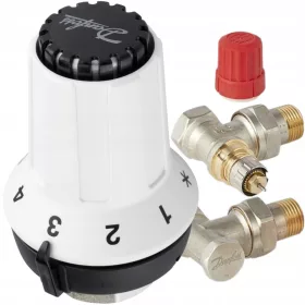 DANFOSS Zestaw termostatskog kuta PANDA glava + 1/2 ventili