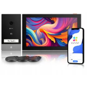   EZVIZ HP7 2K video portafon kit s Wi-Fi čitačem Ezviz HP7 je moderni video portafon kompatibilan s postojećim instalacijama, omogućujući povezivanje sa starim k