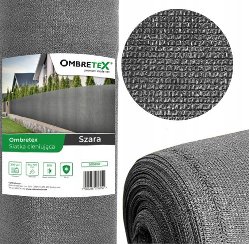 Ombretex mreža za sjenčanje 3000 x 170 cm siva