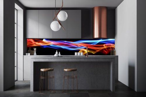 PERIVA KUHINJSKA FOTO TAPETA Abstract Waves 260x60