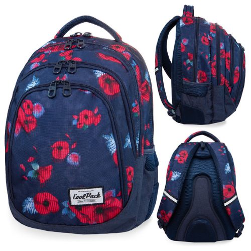Školski ruksak CoolPack Drafter s cvjetnim motivima i pojačanim leđima