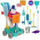 SET ZA ČIŠĆENJE ZA DJECU "Cleaning PlaySet" VELIKA KOLICA MOP METLA VODA SPREJ 13 kom.