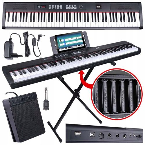 PUNI DIGITALNI KLAVIR ZA UČENJE S 88 TIPKI + STALAK