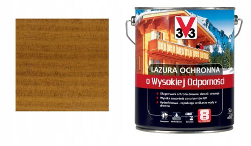 Lak za visoku otpornost V33 37685 Zlatni hrast 5 l