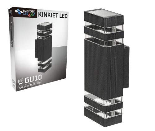 Lampa zidna GU10 LED crna Hana kwadrat 35W
