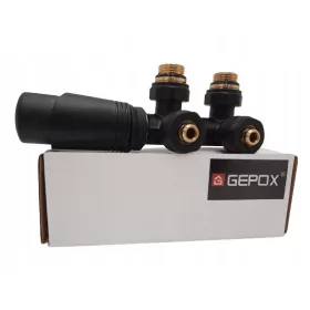 DOLNY RADIJATORSKI VENTIL GEPOX DUOPLEX 50 CRNI SET