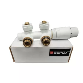 GEPOX DUOPLEX DONJI 50 RADIJATORSKI VENTIL, SET BIJELO