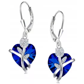 Viseće naušnice srca od srebra 925