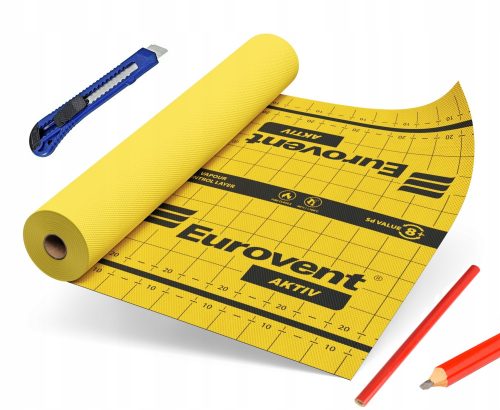 Eurovent aktivna parna branja folija 1,5 x 50 m 90 g/m²