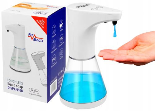 ProMedix podni dozator za sapun bez dodira 480 ml bijeli, proziran