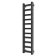Kupaonski radijator Komex INEZ 121 x 25 cm crni s kupaonskim ljestvama