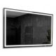  KUPAONSKO OGLEDALO LED CRNO ZIDNO 90 CM
