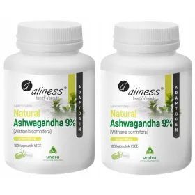   Ashwagandha Naturalna 560 mg 9% - 100 Kapsula - Adaptogen i Otpornost na Stres