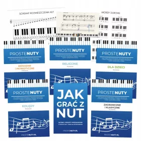   MEGA PAKET JEDNOSTAVNIH NOTA ZA KLAVIR - 5 KNJIGA, AKORDI, VODIČI ZA KLAVIR, KLAVIATURA (PDF)