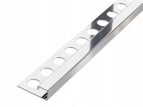 Srebrna kutna završna letvica za pločice Gandalf P-12,5 SJAJ 270 cm x 12,5 mm x 12mm