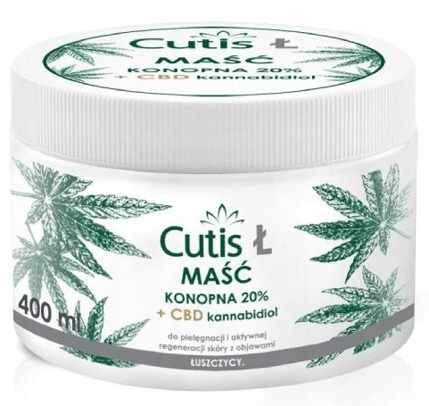 Mast za kožu s 20% CBD iz konoplje - idealna za psorijazu, 400ml