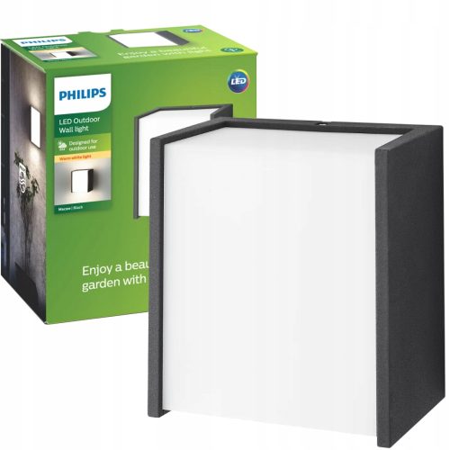 Philips crna vrtna zidna svjetiljka s integrisanim 3 W LED izvorom
