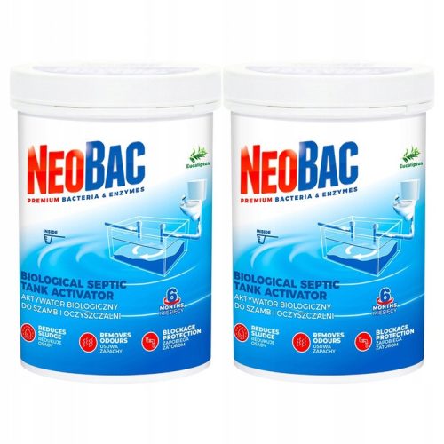 Bakterijski aktivator za septičke jame NeoBac 1,2 kg - 2x600g
