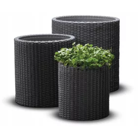    KOKISKA tegla za cvijeće 43,7 cm x 43,7 x 44,3 cm plastična crna