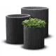  KOKISKA tegla za cvijeće 43,7 cm x 43,7 x 44,3 cm plastična crna