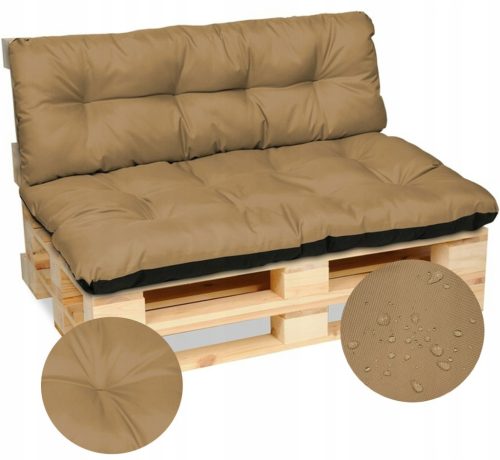  Jastuci za klupu za namještaj od paleta 120x80+120x38 bež