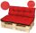  Jastuci za klupu od paleta 120x80+120x40 crvena