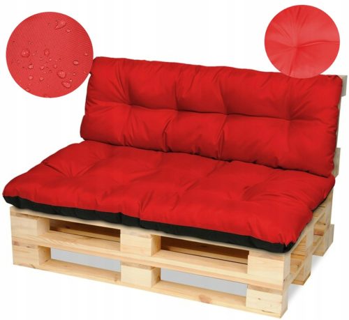  Jastuci za klupu od paleta 120x80+120x40 crvena