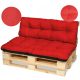  Jastuci za klupu od paleta 120x80+120x40 crvena