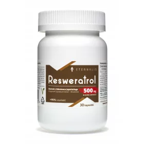   Resveratrol 500mg - visoka čistoća 98%, kapsule bez teških metala