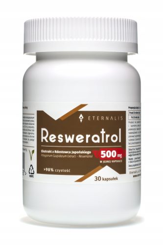 Resveratrol 500mg - visoka čistoća 98%, kapsule bez teških metala