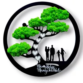 Drvo života obiteljska slika sa mahovinom - 60cm!6mm