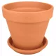  Degrea posuda za cvijeće 23,3 cm x 23,3 x 20,7 cm promjer 23 cm prirodna keramika, terakota + Degrea stalak za cvijeće 21 cm keramika