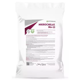   Intermag Mikrochelat Mn-13 5kg Granulat MIKROCHELAT Mn-13 je visokokvalitetno višekomponentno gnojivo granulatne forme, koje sadrži 130 g Mn/kg (13%). Mangan je