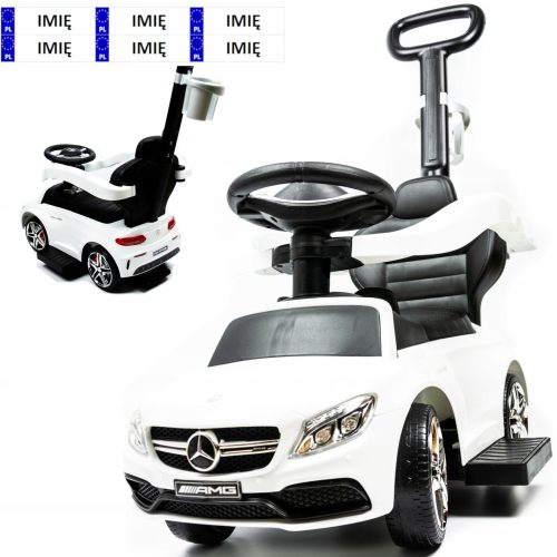  Nelik Mercedes AMG auto na guranje s ručkom, bijeli
