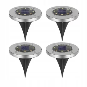  Led-lux solarna svjetiljka, srebrna, 13 cm, 4 kom.