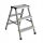 Drabina aluminijske platforme s 3 koraka, proširiva platforma, nosivost 125 kg, 60 cm