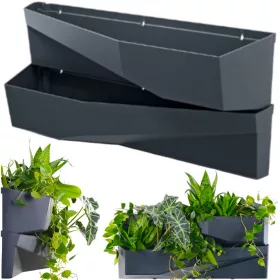    Prosperplast teglica za cvijeće 78 cm x 19 x 35 cm plastične nijanse sive i srebrne