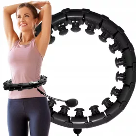 Hula hoop s masažerom Sportprise 51 cm crni