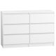  Caringtonstel komoda s ladicama Komoda s ladicama 120 x 40 x 75 cm mat bijela