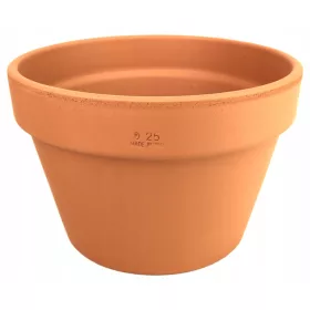   Degrea teglica za cvijeće 25,3 cm x 25,3 x 16,8 cm promjer 25 cm prirodna keramika, terakota