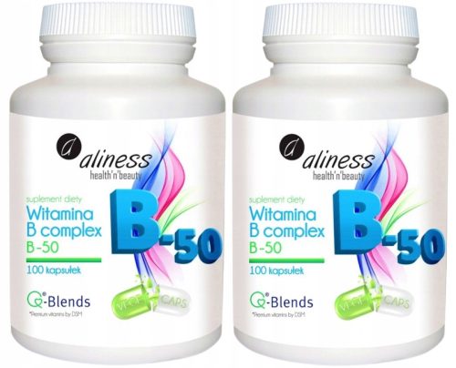 Kompleks vitamina B B-50 od Aliness - 200 vegetarijanskih kapsula za zdravlje