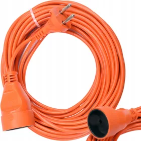   Vorel jednostruki produžni kabel 10 m, 1 kom utičnica, narančasta
