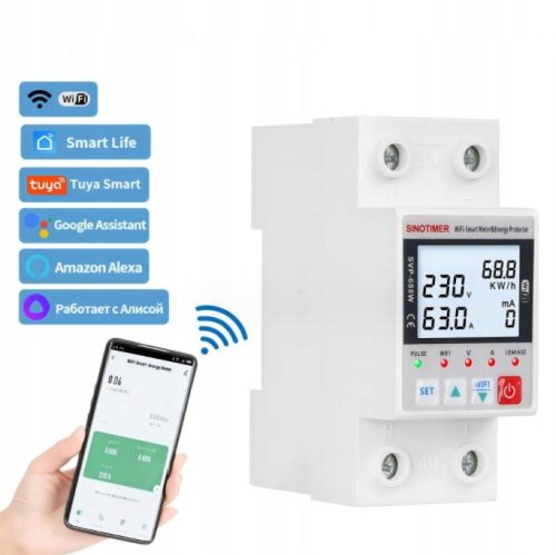 WiFi mjerač energije za DIN šinu s aplikacijom TUYA i Smart Life