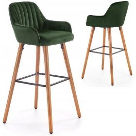 Halmar Hoker H-93 barska stolica, tamno zelena baršun