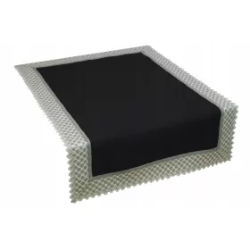 Stolni stalak s čipkom Lux otporan na mrlje 50x160 cm crni