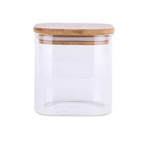 ANCAR Staklena Posuda s Poklopcem od Bambusa, 550 ml
