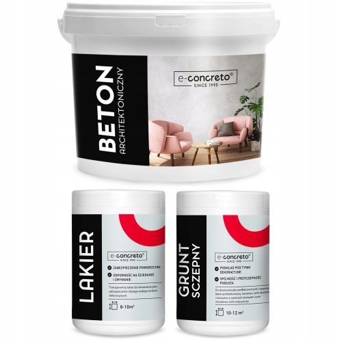 E-concreto bijeli arhitektonski betonski set, 3 elementa